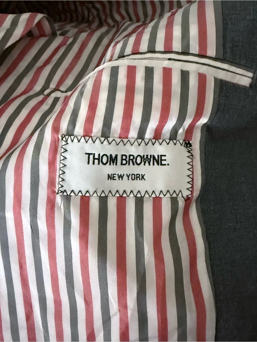 THOM BROWNE Dark Grey Cotton Blazer